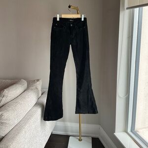 7 For All Mankind Black Velvet Flare Pants